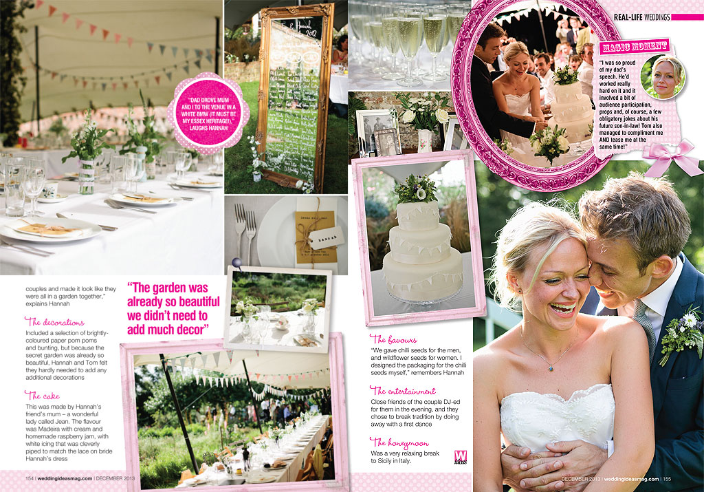 Featured; Hannah & Tom's Wedding in Wedding Ideas Magazine - Bath and ...